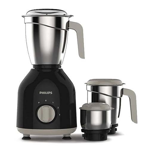 Philips HL7756 Mixer Grinder 750 watt with 3 Stainless Steel Jars | 5 Years Motor Warranty with 25 mins Continuous Grinding | Mixer Grinder for Kitche