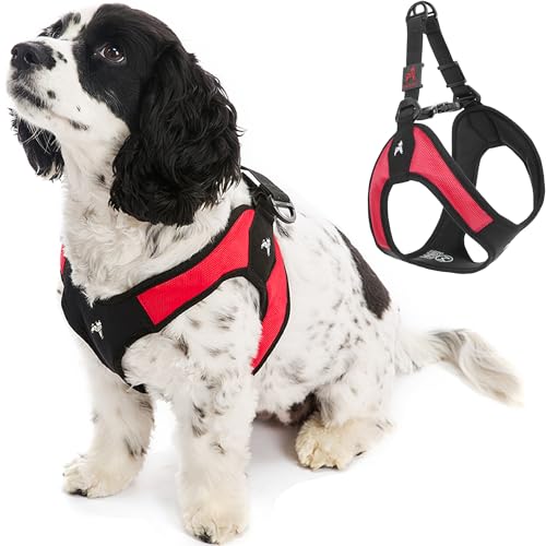 Gooby Easy Fit Step-In Harness Light and Comfortable, Large, Red