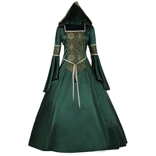 CosplayDiy Women's Medieval Hooded Fancy Dress Victorian Costume G XXL