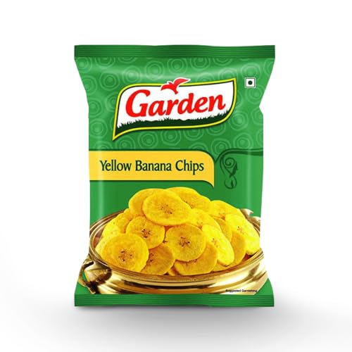 Garden Yellow Banana Chips – Premium Kerala-Style Crunchy Banana Wafers | Perfectly Seasoned, Thin-Sliced, Golden-Fried Snack Made with Traditional Go