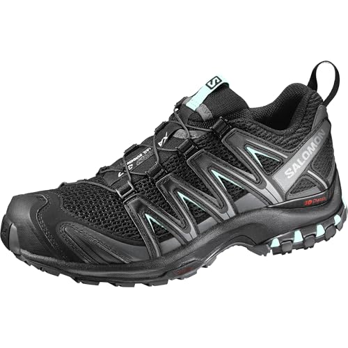 Salomon Women’s XA PRO 3D Trail Running Shoes - Black/Magnet/Fair Aqua - 8