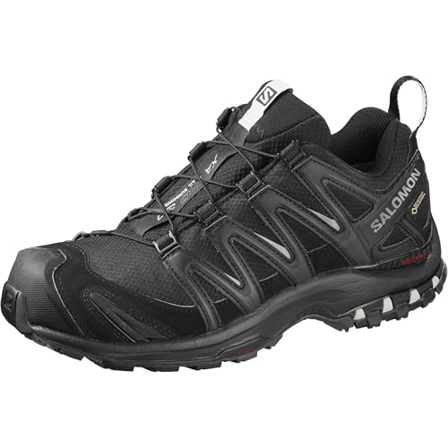 Salomon Women’s XA PRO 3D Gore-Tex Waterproof Trail Running Shoes - Black/Black/Mineral Grey - 8
