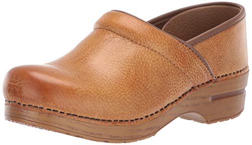 Dansko Women’s Professional Slip-On Clogs –Rocker Sole and Arch Support for Comfort-Ideal for Nursing, Food Service, Healthcare Honey Distressed 8.5-9 M US