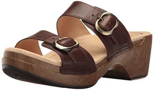 Dansko Sophie Slip-On Sandal for Women - Lightweight with Added Arch Support - Durable PU Outsole for Long-Lasting Wear and Comfort Teak 9.5-10 M US
