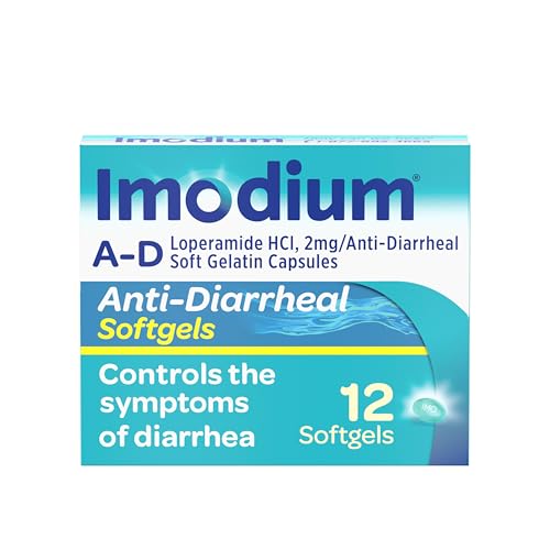 Imodium A-D Diarrhea Relief Softgels Loperamide HCl 12 Count