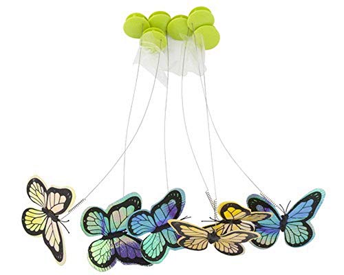 ALL FOR PAWS 6 Pack Interactive Cat Butterfly Flutter Replacements Cat Fun Playing Toy, Re-Fill(Butterfly Replacements)