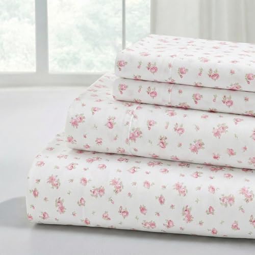 Modern Threads Silky Soft Microfiber and Wrinkle Free Sheets - Luxurious Microfiber Bed Sheets Includes Flat Sheet, Fitted Sheet with Deep Pockets, & Pillowcases Ivory, Twin