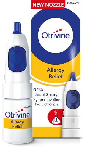 Otrivine Decongestant Nasal Spray, Nose Spray for Allergy & Blocked Nose Relief, 10ml