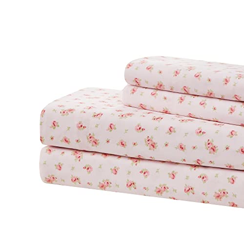Modern Threads Silky Soft Microfiber and Wrinkle Free Sheets - Luxurious Microfiber Bed Sheets Includes Flat Sheet, Fitted Sheet with Deep Pockets, & Pillowcases Blush, Queen