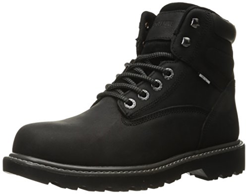 WOLVERINE Men's Floorhand Waterproof Steeltoe 6" Work Boot, Black, 9.5M