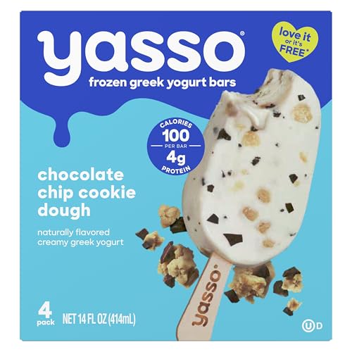Yasso Chocolate Chip Cookie Dough Frozen Greek Yogurt Bars 4 Pk 35 Fl