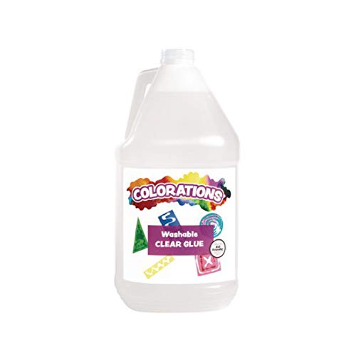 Colorations Washable Clear Glue, 1 Gallon, Dries Clear, Gluing, Crafts, School Glue, Home Glue, Office Glue, Craft Projects, Washable Glue, Non Toxic Glue, Homeschool, Home School Use