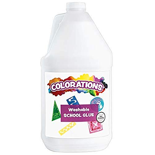 Colorations White School Glue, 1 Gallon, Washable, Non Toxic, Kids Glue, Classroom Supplies, Art Supplies, Crafting, Glue for Children, Collaging, Arts & Crafts (Item # LCWG)