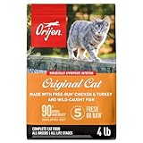 ORIJEN Grain Free High Protein Premium Dry Cat Food Original Recipe 4lb Bag