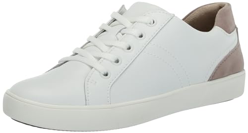 Naturalizer Womens Morrison Comfortable Lace Up Fashion Casual Sneaker,White Leather Taupe,8.5 M US