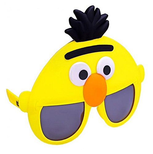 Sun-Staches Sesame Street Official Bert Sunglasses, Costume Accessory, UV 400, One Size Fits Most, 8"