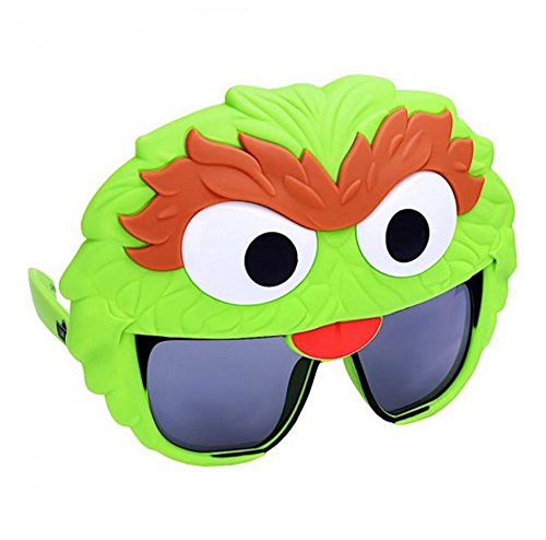 Sun-Staches Sesame Street Official Oscar The Grouch Sunglasses, Costume Accessory, UV 400, One Size Fits Most