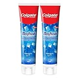 Colgate MaxFresh Breath Freshner Oral Care Toothpaste 300g Saver Pack 150g x 2 Peppermint Ice Blue Gel Paste with Menthol Cooling crystals for bad breath control