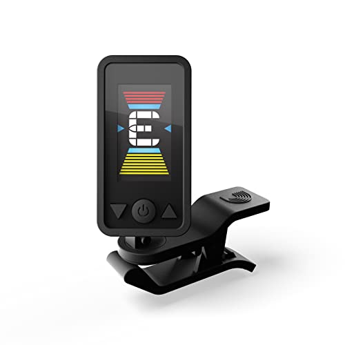 D'Addario Eclipse Headstock Clip On Guitar Tuner, PW-CT-17BK, Black