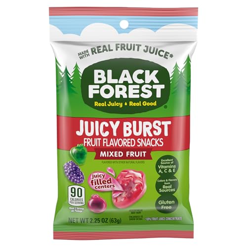 Juicy Burst Fruit Snacks Mixed Fruit 225 Ounce Pouches Pack Of 48