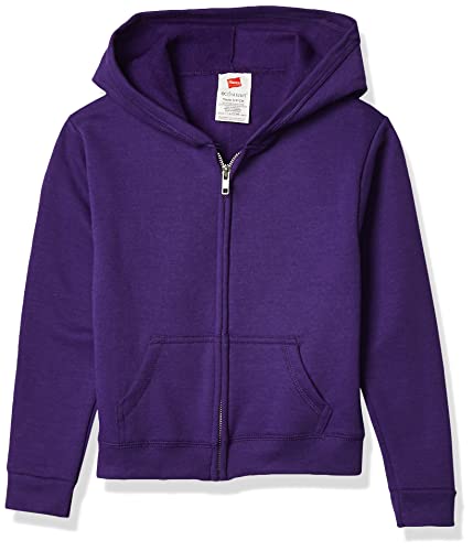 Hanes girls Comfortsoft Ecosmart Full-zip Hoodie Hooded Sweatshirt, Purple Thora, Medium US