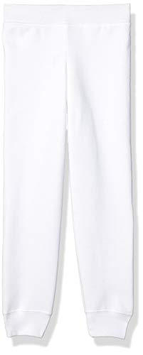 Hanes Girls Comfortsoft Ecosmart Jogger Sweatpants, White, Large US