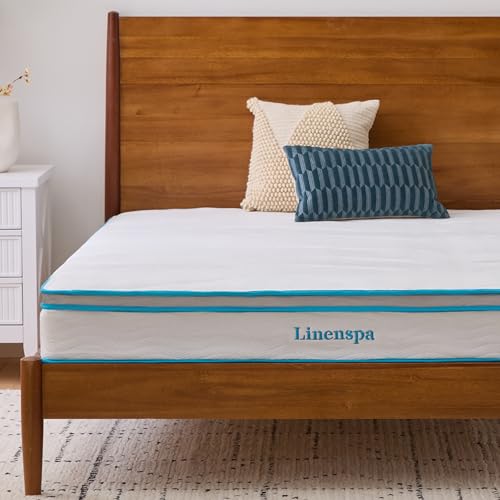 Linenspa 8 Inch Memory Foam Innerspring Hybrid Mattress Queen