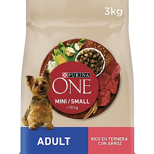 (-21%) Purina ONE Mini < 10 kg Futter für kleine Hunde mit Ochsen und Reis, 3 kg Beutel
