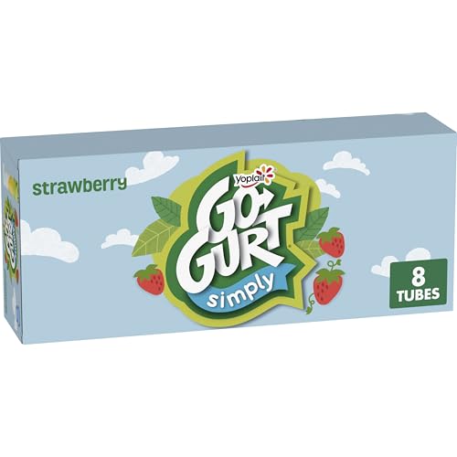 Simply Go-GURT Strawberry Kids Low Fat Yogurt, Gluten Free, 2 oz Yogurt Tubes (8 Count)