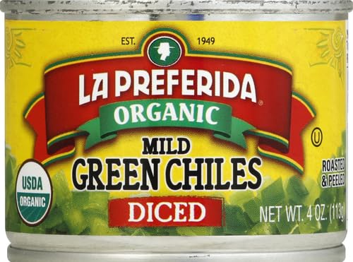 La Preferida Organic Green Chiles, Mild-Diced, 4 oz (Pack - 1)