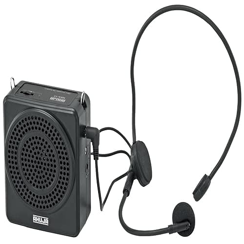 NBA-15 Portable Rechargeable Speaker with 1 No Neckband Microphone, Black, 340GMS
