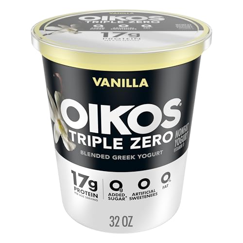 Triple Zero Vanilla Nonfat Greek Yogurt Tub 0percent Fat 0g Added