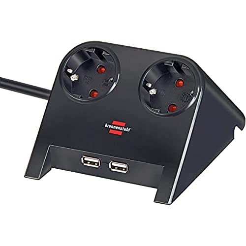 (-40%) Brennenstuhl Desktop-Power Steckdosenleiste 2-Fach für den Tisch