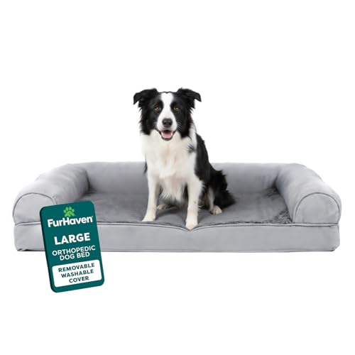 FurHaven Pet Orthopedic Sofa Dog Bed with Removable Washable Cover