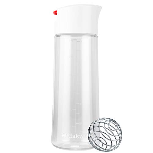Whiskware Tritan Plastic Salad Dressing Bottle with BlenderBall Whisk, Leak Proof Salad Dressing Shaker Bottle for Fresh, Homemade Dressings