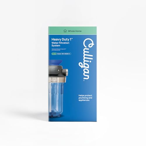 Culligan WH-HD200-C Whole House Water Filter System 1” Inlet/Outlet – Improve Tap Water Taste, Remove Sediment, Protect Appliances