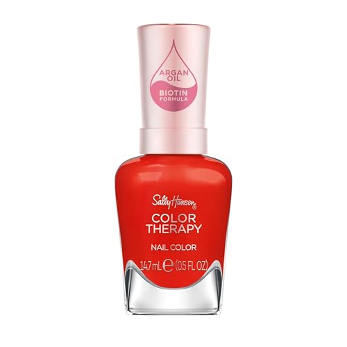Sally Hansen Colour Therapy Nail Polish with Argan Oil, 14.7 ml, Red-Iance