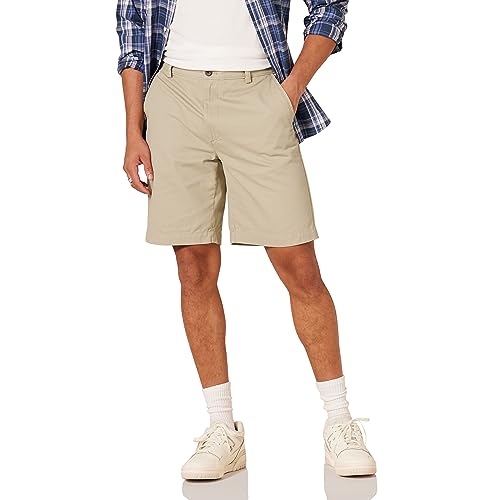 Amazon Essentials Men's Classic-Fit 9" Chino Shorts, Khaki, 32