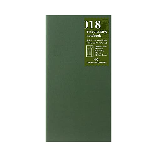 Traveler's Notebook, Refill, Vertical Weekly Free, Regular Size, 14379006