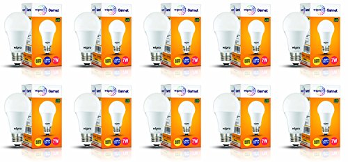 Wipro Garnet 7W LED Bulb for Home & Office |Warm White (2700K) | E27 Base|220 degree Light coverage |4Kv Surge Protection |400V High Voltage Protectio