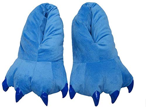 MizHome Unisex Soft Paw Claw Home Slippers Animal Costume Shoes Blue L