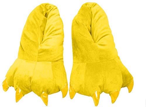 MizHome Unisex Soft Paw Claw Home Slippers Animal Costume Shoes Yellow L