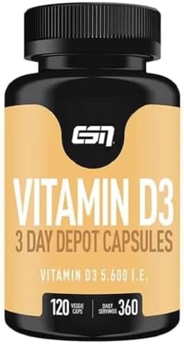 🔥 STARKER PREIS (-40%) ESN Vitamin D3, 120 Kapseln, Vitamin D hochdosiert