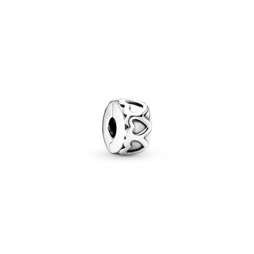 (-22%) PANDORA Moments Gereihte Herzen Clip Sterling Silber 791978