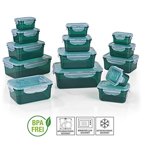 (-37%) GOURMETmaxx Frischhaltedosen mit Deckel Klick-it 14-Dosen-Set | Aufbewahrungsbox für Meal Prep | Luftdichte, auslaufsichere & stapelbare Vorratsdosen mit Deckel | BPA-frei