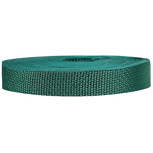 Strapworks Poly Strapping for Outdoor DIY Gear Repair, Pet Collars, Crafts, pp, Forest Green, 3/4" x 25 Yard