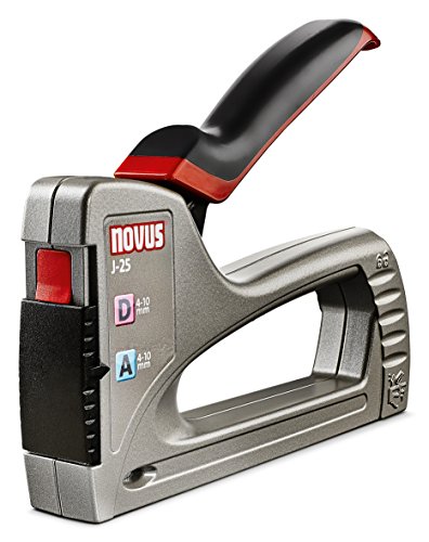 (-61%) Novus Handtacker J-25, kleiner Profi-Tacker, Metall, Unterlademechanik, Sicherheitsentriegelung, für 4-10 mm Klammern