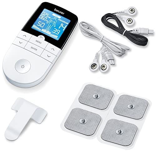 (-42%) Beurer EM 49 Digital TENS/EMS, 3-in-1 Reizstromgerät zur Schmerzlinderung durch elektrische Nervenstimulation, Training durch elektrische Muskelstimulation, Massagefunktion, inklusive 4 Elektroden