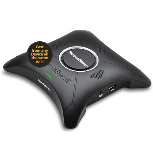 ScreenBeam 960 Wireless Display Receiver – Native Screen Mirroring, Supports Windows/Android/Apple Devices, Supports Miracast, Receiver Connects to Display or Projector via USB/HDMI Cable