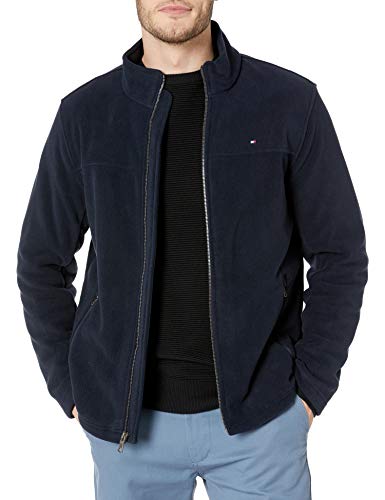 Tommy Hilfiger Men's Classic Polar Fleece Jacket (Standard and Big & Tall), Navy, X-large